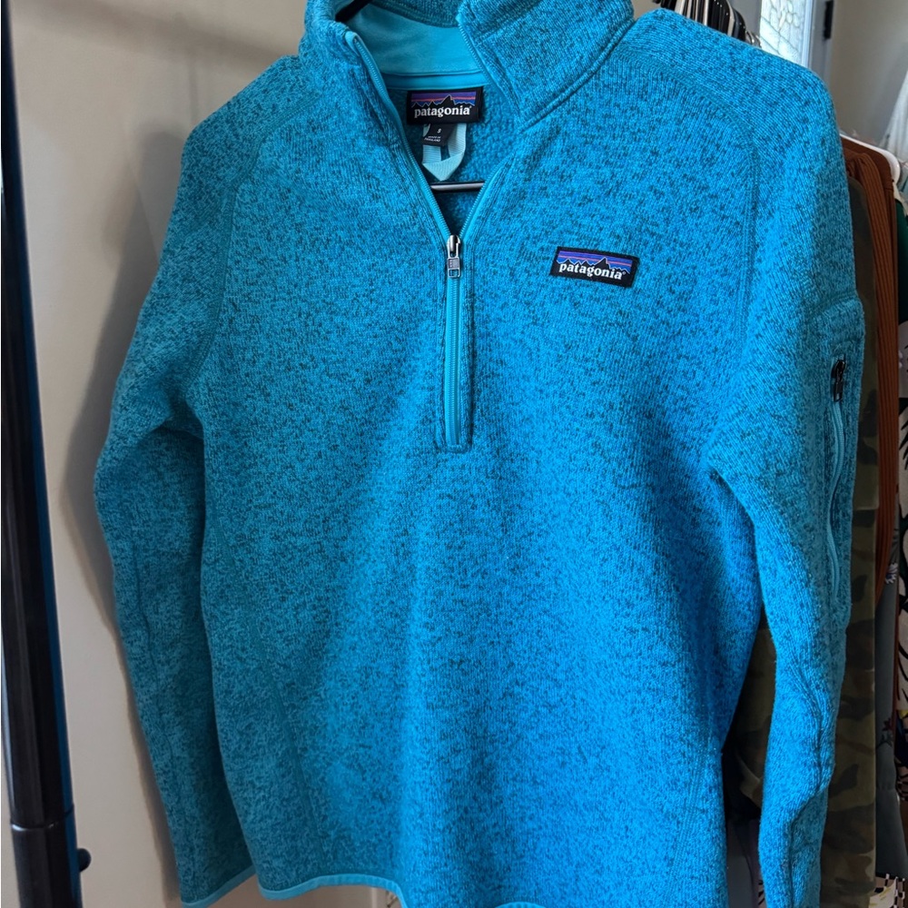 Patagonia Teal Quarter-Zip Pullover